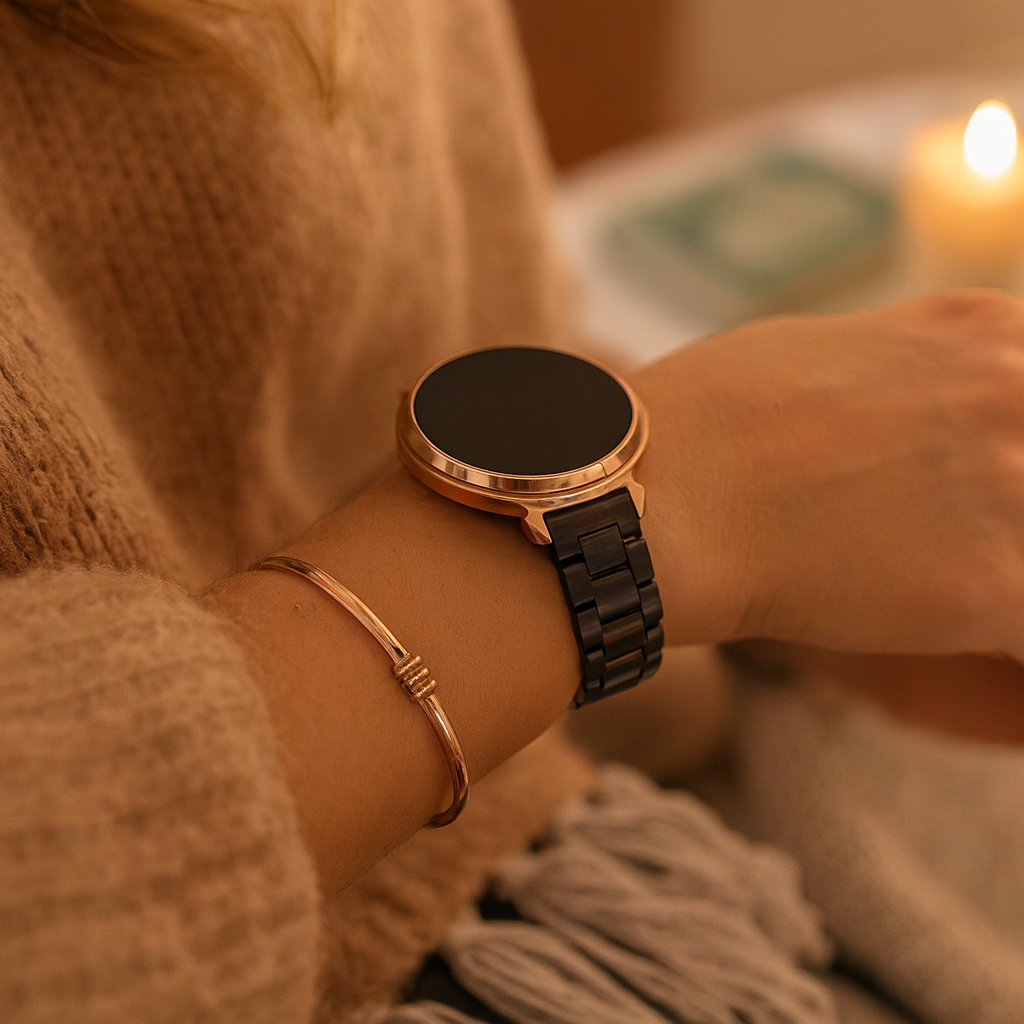 Bandz Garmin Lily 2 Stahlarmband 'Classic' (Schwarz)