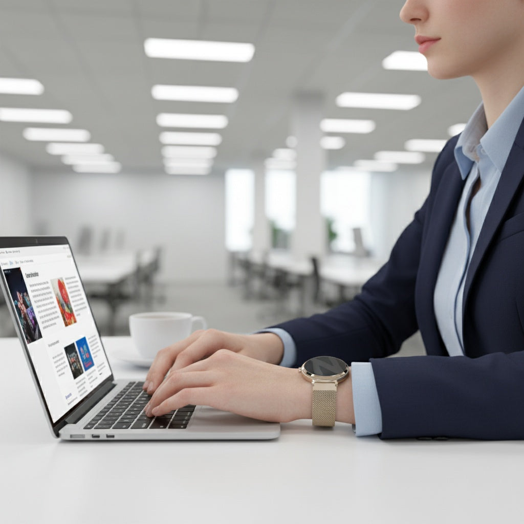 Bandz Garmin Lily 2 Milanese Loop Armband (Champagner Gold)