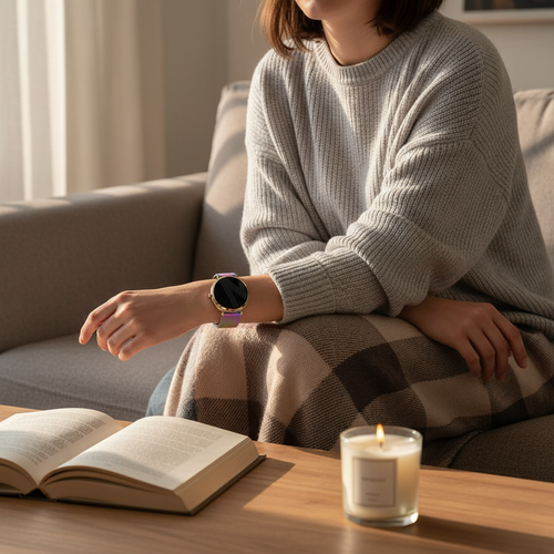 Bandz Pebble Round 2 - 14mm Milanese Loop Strap (Rainbow)