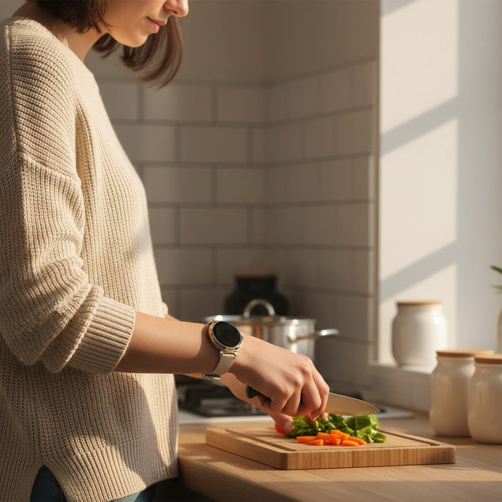 Uhrenarmband Leder 14mm - Schnellverschluss (Beige)