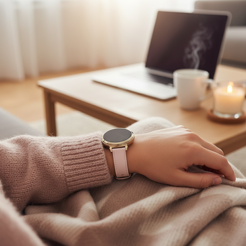 Bandz Pebble Round 2 - 14mm Lederarmband 'Deluxe' (Rosa)