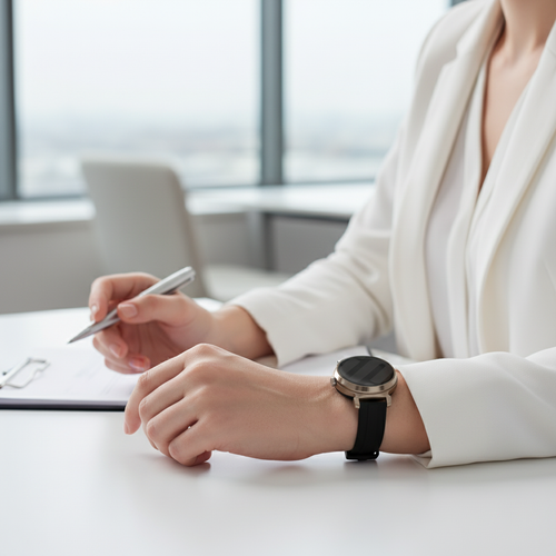 Pebble Round 2 - 14mm Silicone Strap (Black)