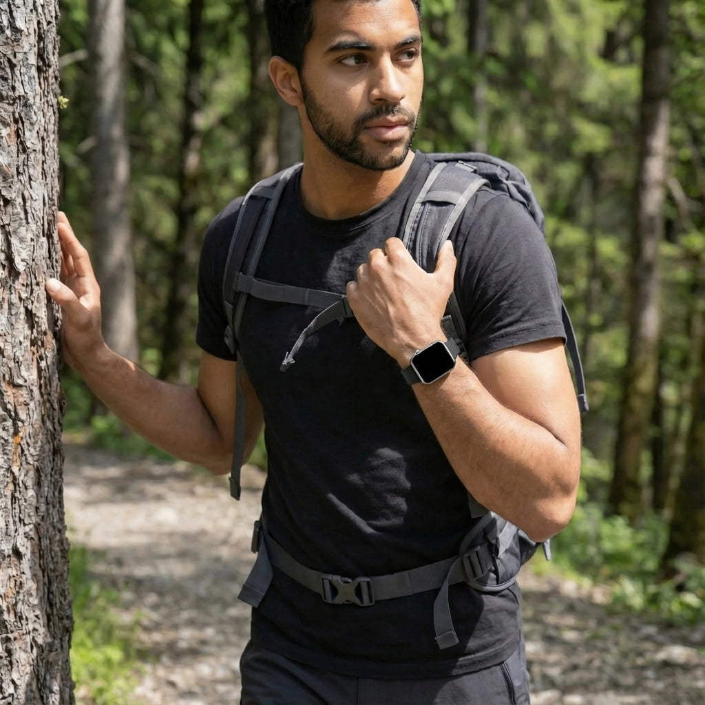 Bandz Apple Watch Ultra Silikonarmband 'Outdoor' (Schwarz)