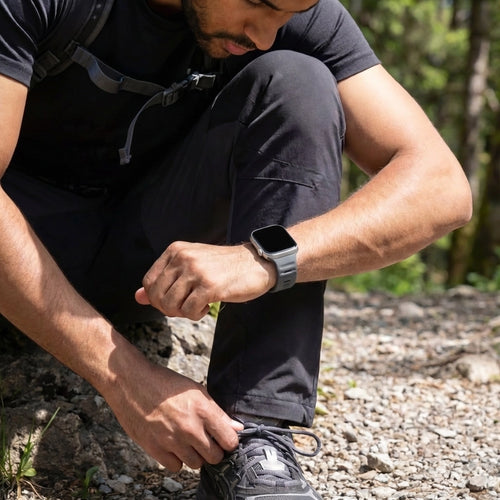 Bandz Apple Watch Silikonarmband 'Outdoor' (Dunkelgrau)