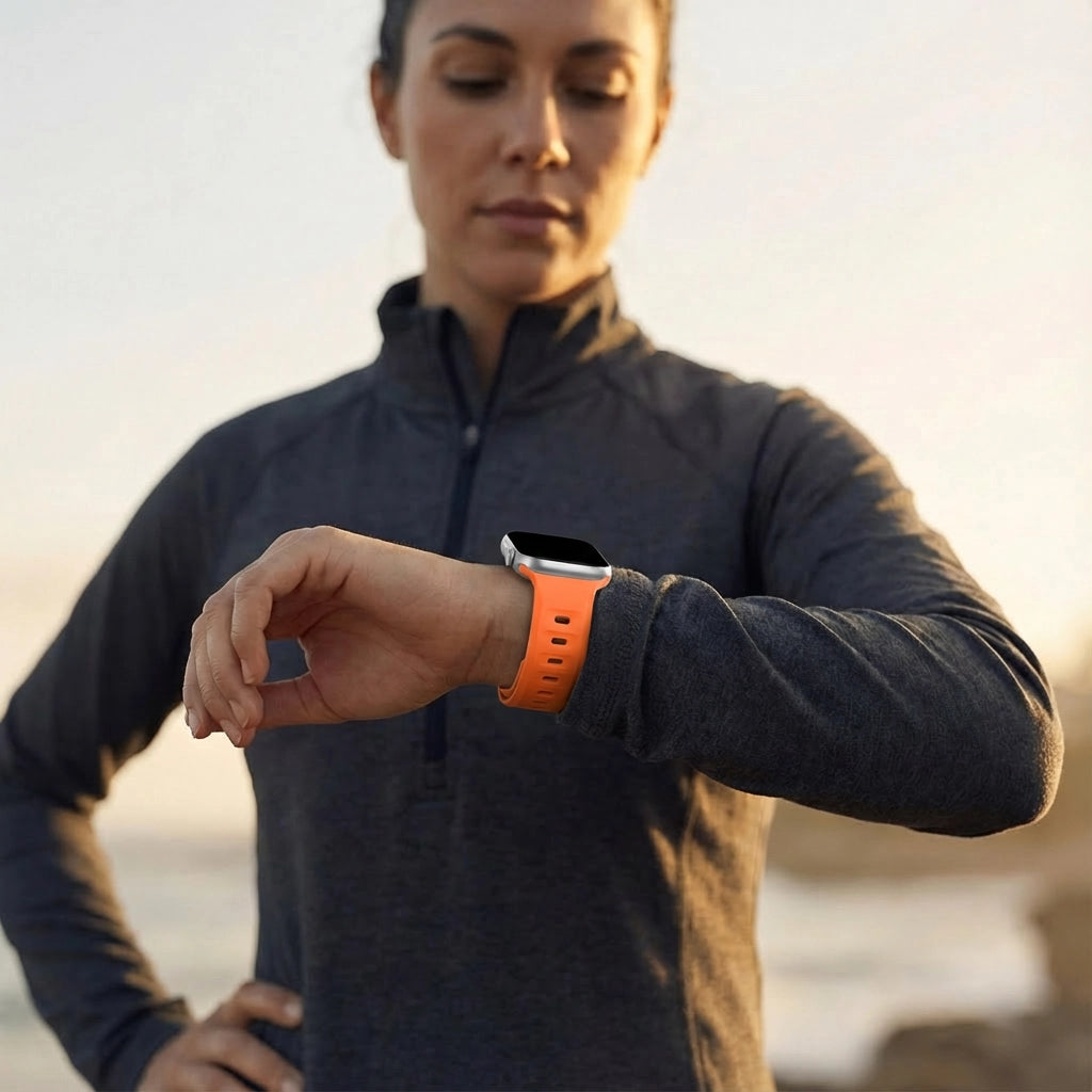Bandz Apple Watch Ultra Silicone Strap 'Outdoor' (Orange)