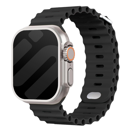 Apple Watch Ocean-Armband mit Schnappverschluss (Schwarz)