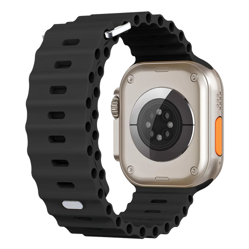 Apple Watch Ocean-Armband mit Schnappverschluss (Schwarz)