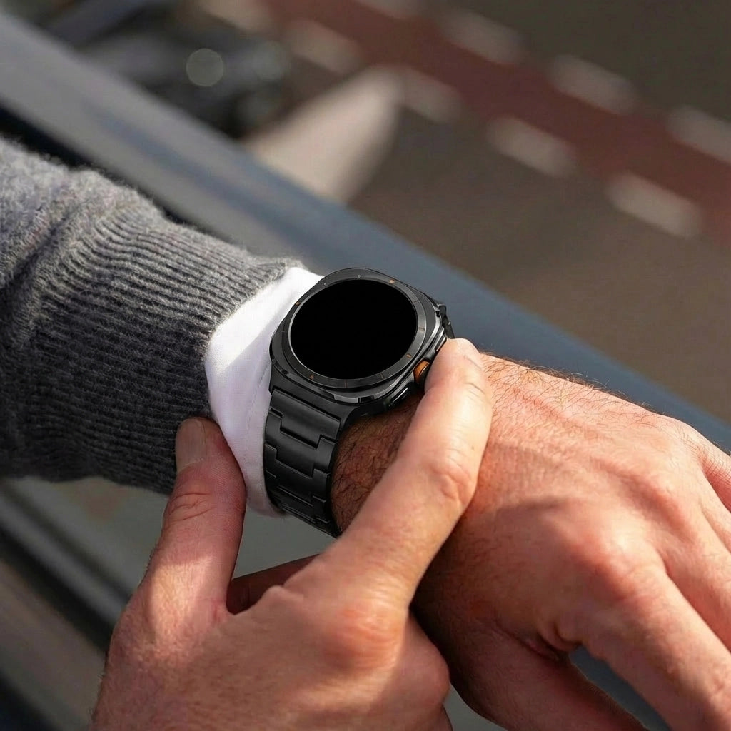 Bandz Samsung Galaxy Watch Ultra Titan Armband 'Classic' (Schwarz)