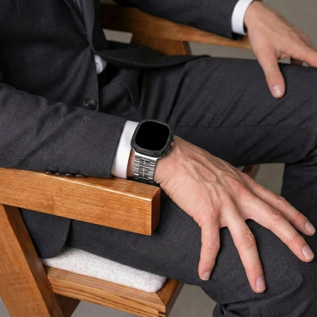 Samsung Galaxy Watch Ultra 'square' Titanarmband (Silber)