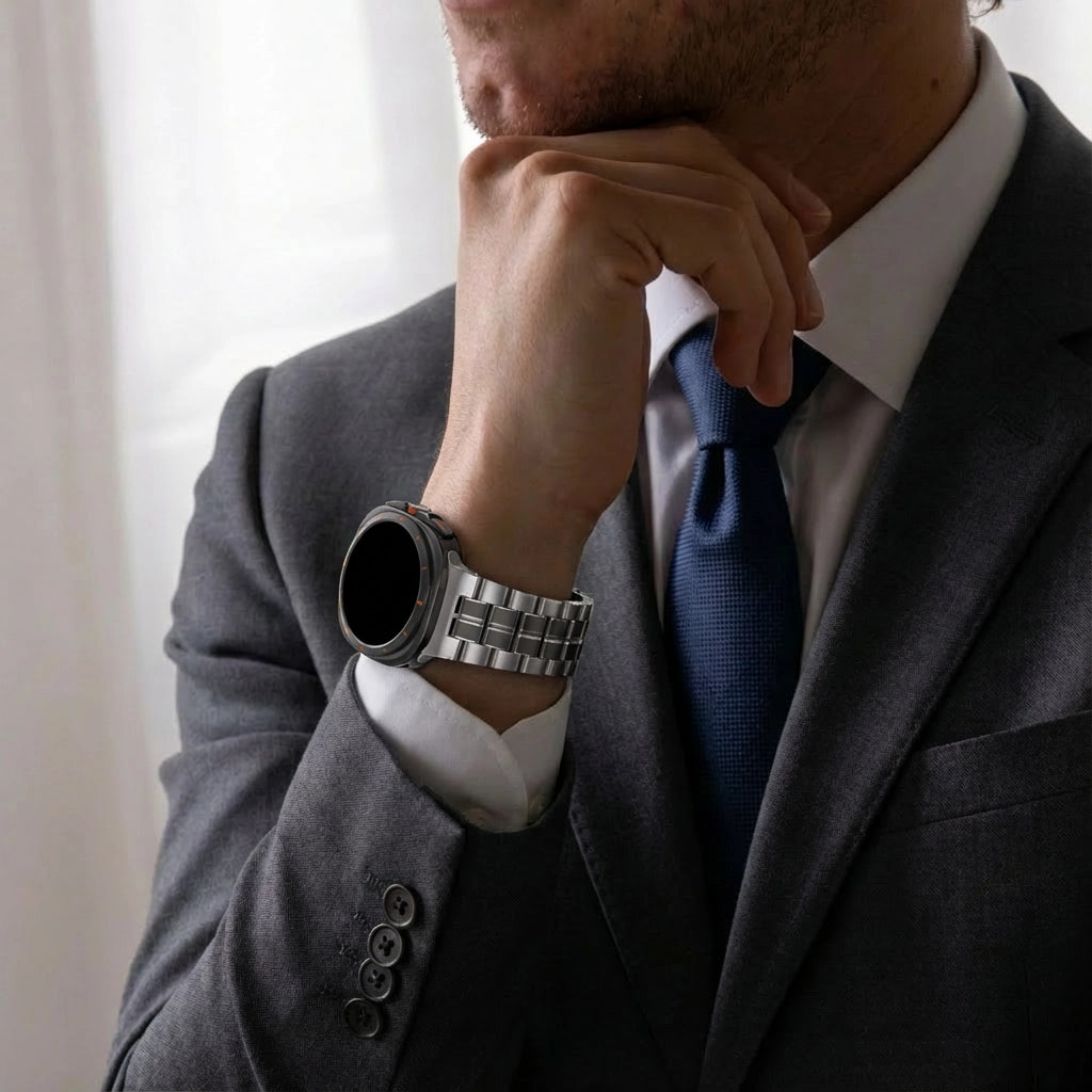 Samsung Galaxy Watch Ultra 'square' Titanarmband (Silber)