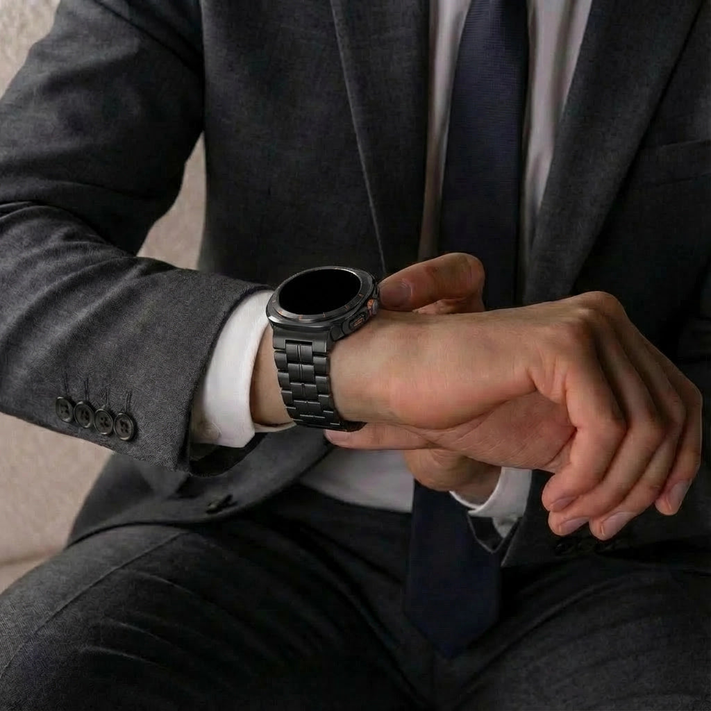 Samsung Galaxy Watch Ultra 'square' Titanarmband (Schwarz)