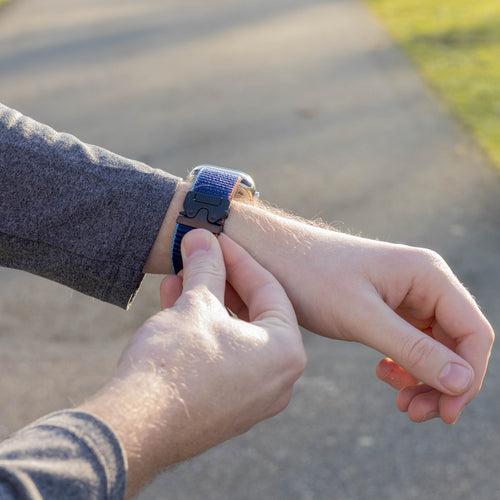 Bandz Apple Watch Ultra Nylonarmband 'Classic' mit P-Schnalle (Dunkelblau)