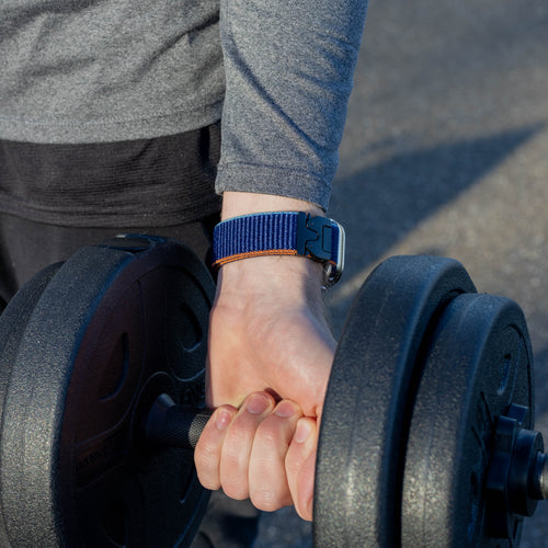 Bandz Apple Watch Ultra Nylonarmband 'Classic' mit P-Schnalle (Dunkelblau)