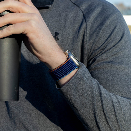 Bandz Apple Watch Ultra Nylonarmband 'Classic' mit P-Schnalle (Dunkelblau)