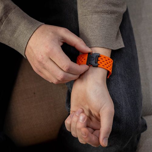 Apple Watch Silikonarmband mit P-Schnalle (Orange)