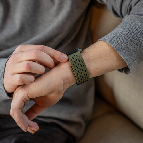 Apple Watch Silikonarmband mit P-Schnalle (Armeegrün)