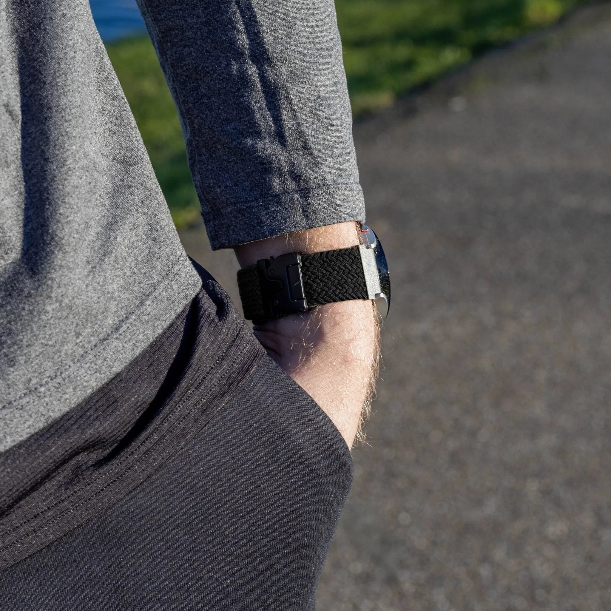Oppo Watch X2 Geflochtenes Armband mit P-Schnalle (Schwarz)