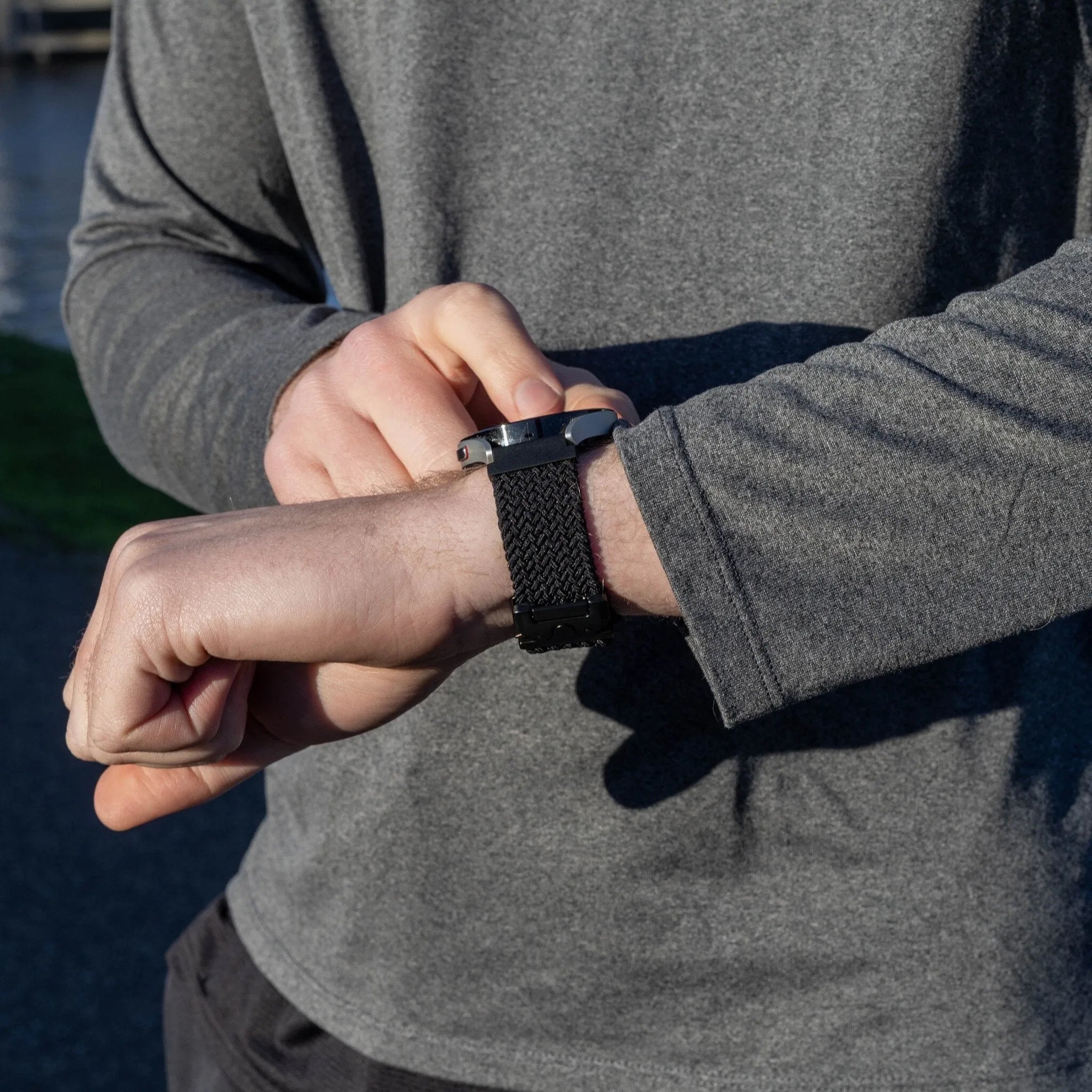 Oppo Watch X2 Geflochtenes Armband mit P-Schnalle (Schwarz)