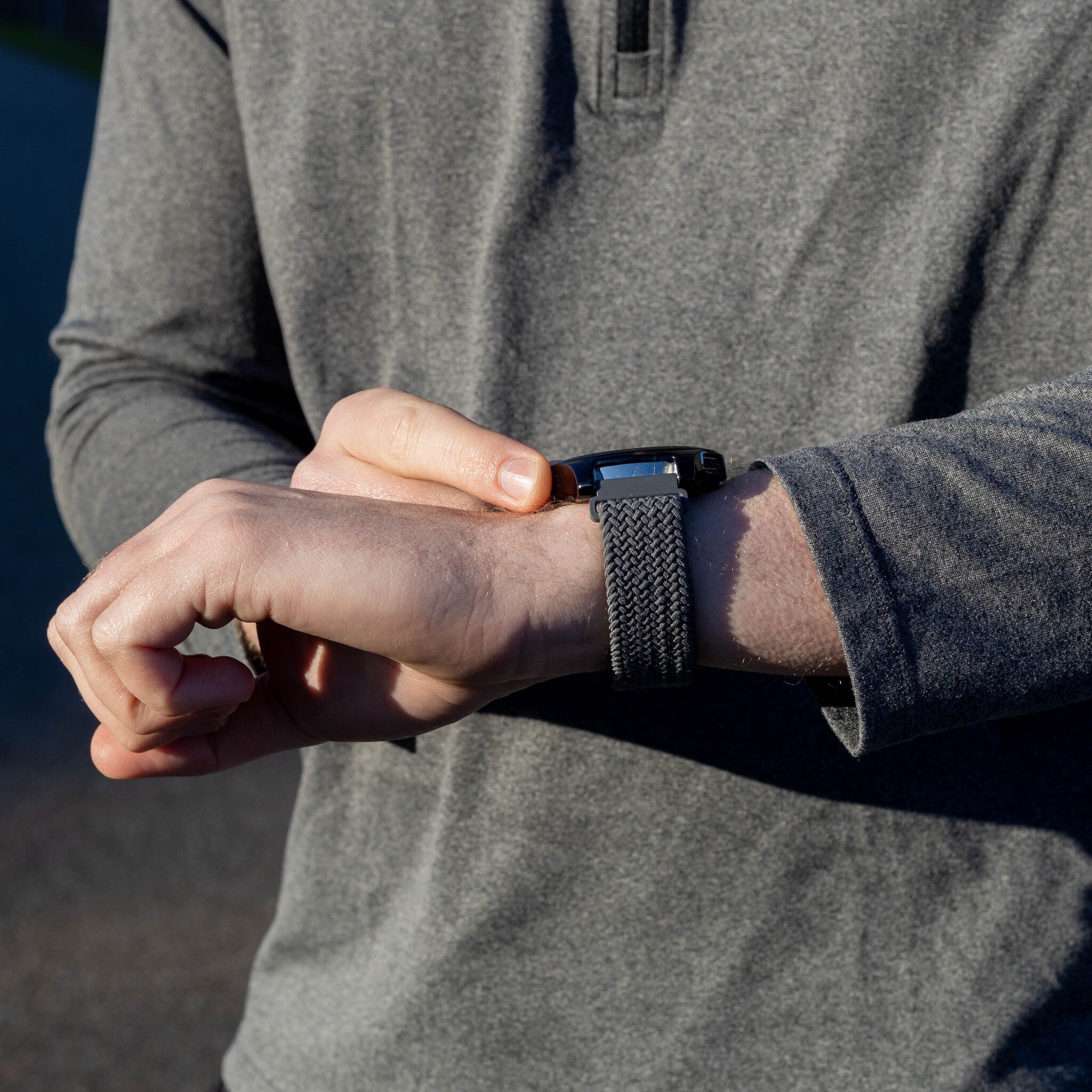 Suunto Run geflochtenes Armband mit P-Schnalle (grau)