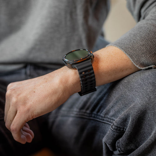 Samsung Galaxy Watch Ultra Wave Silikonarmband (Grau/Schwarz)