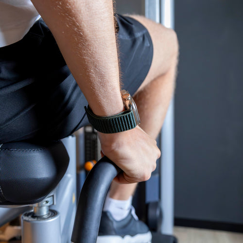 Strap-it Apple Watch Wave Nylonarmband (Dunkel Grün)