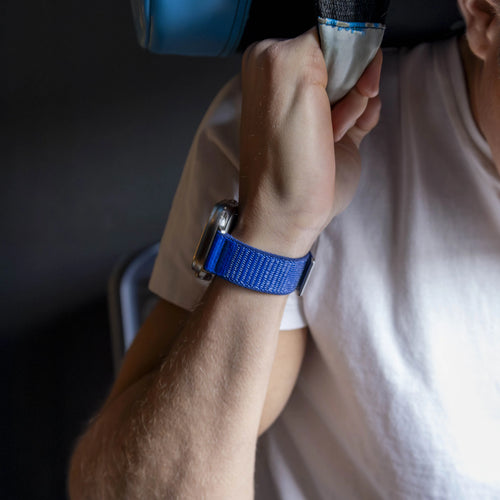 Strap-it Apple Watch Wave Nylonarmband (Royal Blau)