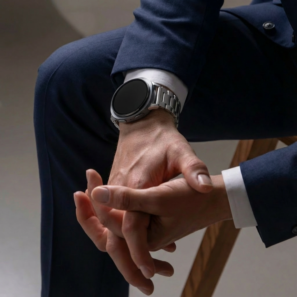 Samsung Galaxy Watch 8 Classic Titanium Strap (Silver)