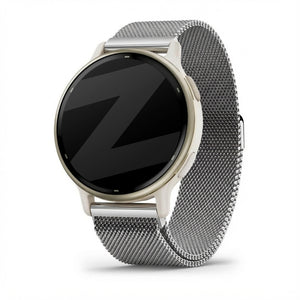Bandz Garmin Vivoactive 5 Milanese Loop Strap (Silver)