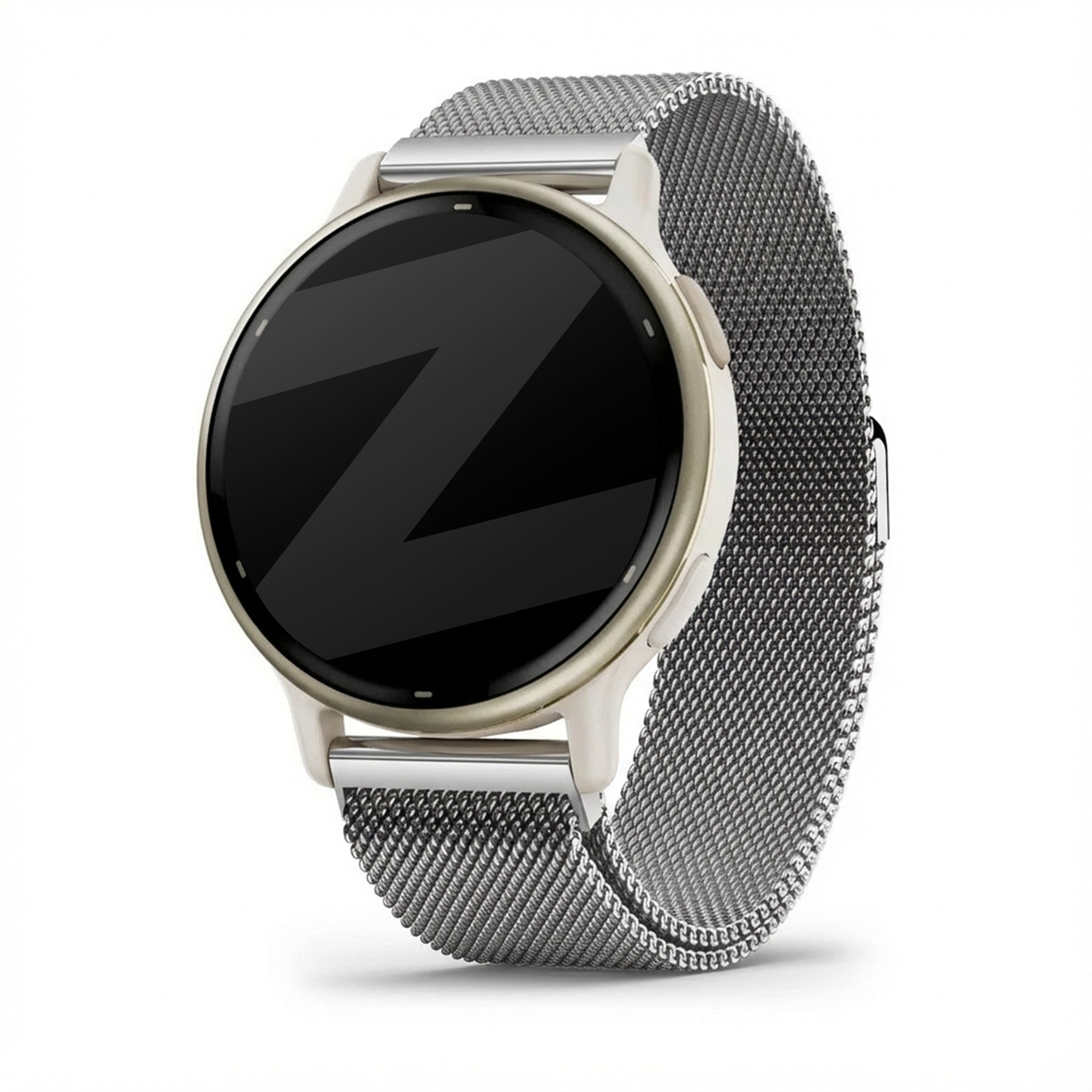 Bandz Garmin Vivoactive 5 Milanese Loop Armband (Silber)