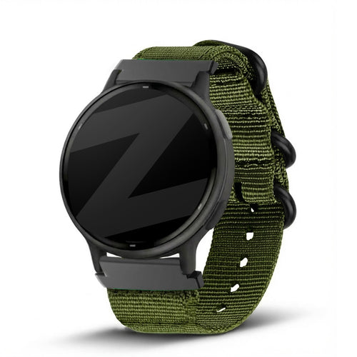 Bandz Garmin Vivoactive 5 Nylonarmband mit Dornschließe (Grün)