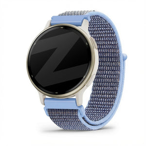 Bandz Garmin Vivoactive 5 Nylon Loop Strap (Azure Blue)