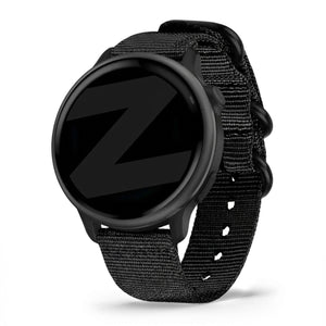 Bandz Garmin Vivoactive 6 Nylonarmband mit Dornschließe (Schwarz)