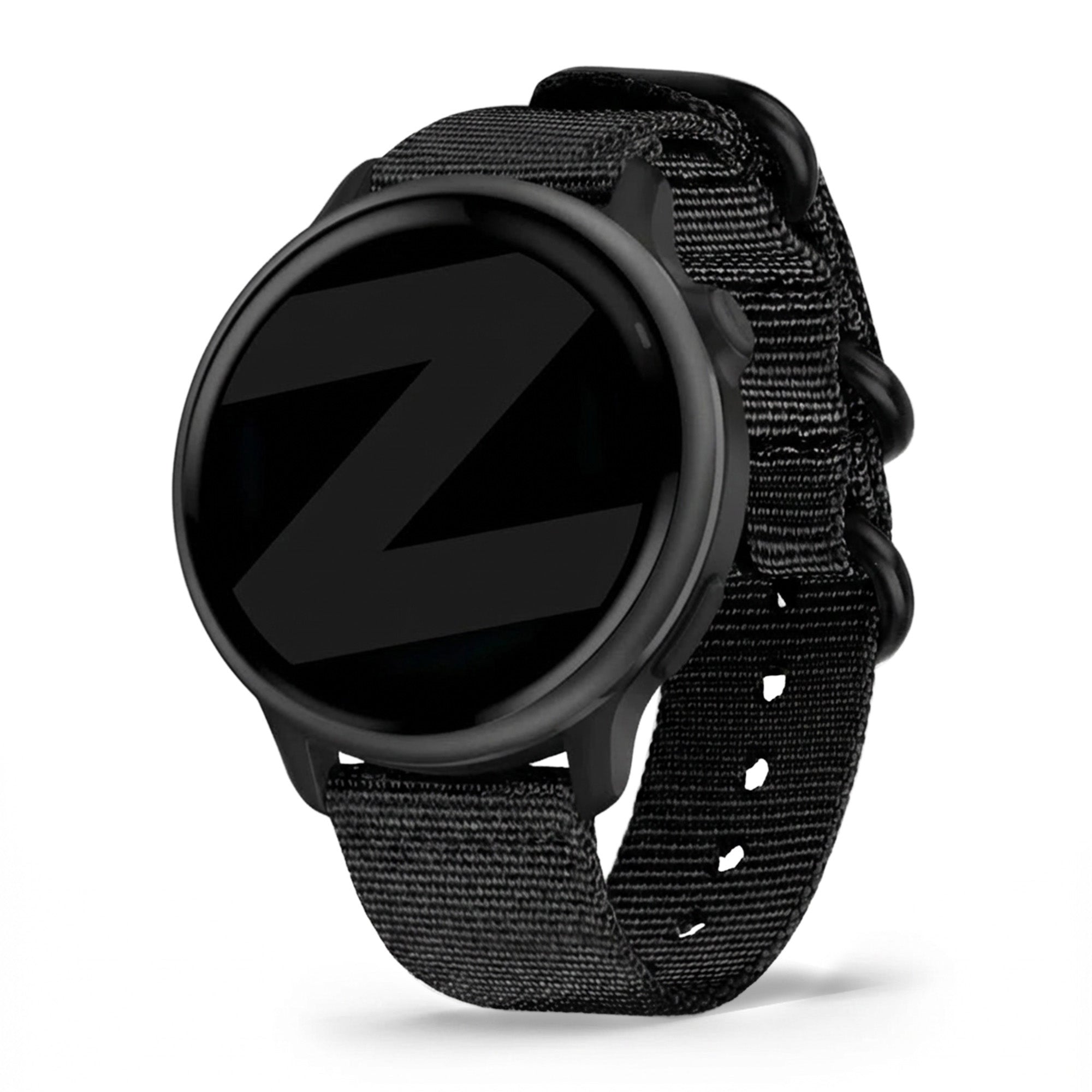 Bandz Garmin Vivoactive 6 Nylonarmband mit Dornschließe (Schwarz)