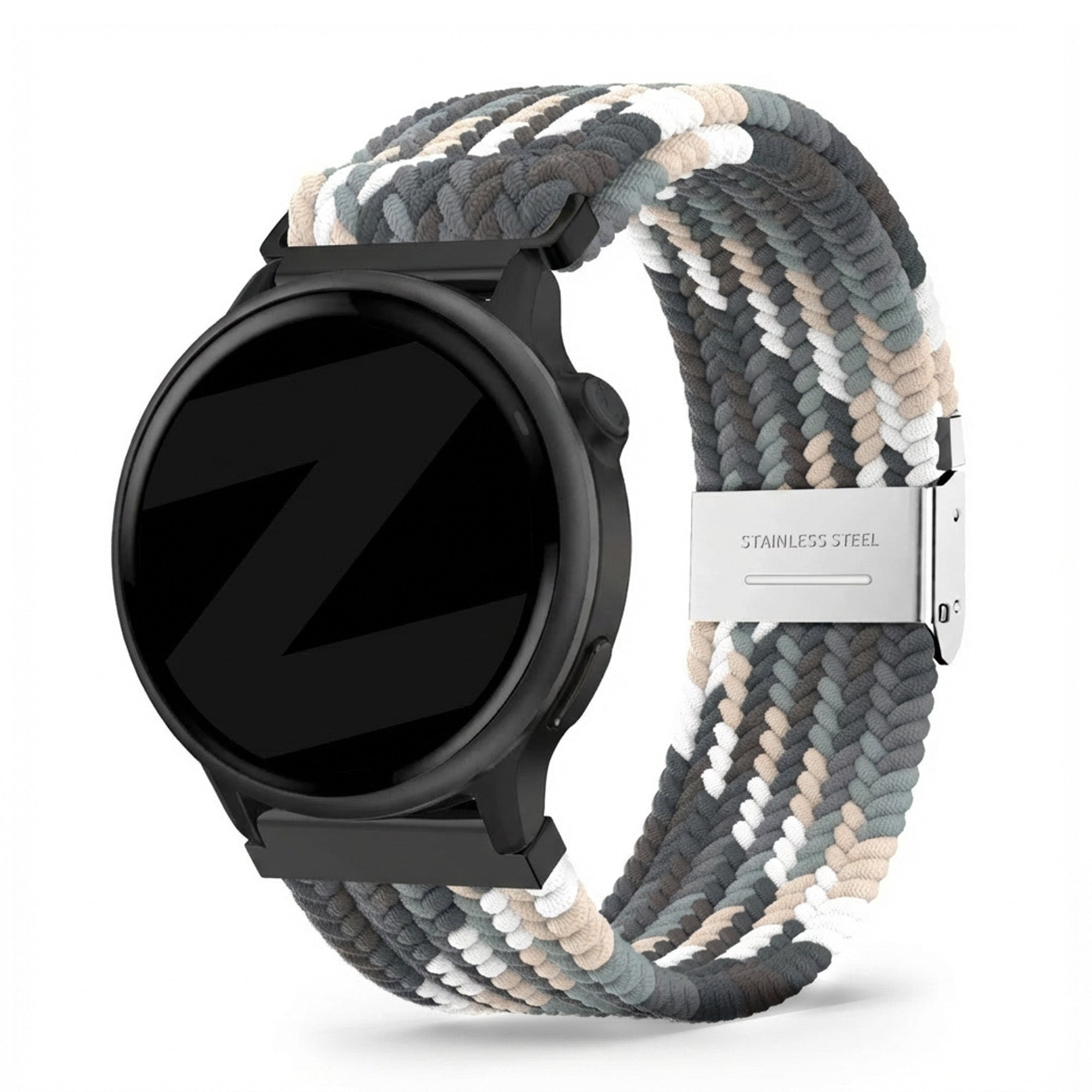 Bandz Garmin Vivoactive 6 Gewebtes Nylonarmband (Mandala Schwarz)