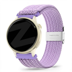 Bandz Garmin Vivoactive 6 Gewebtes Nylonarmband (Hell Lila)