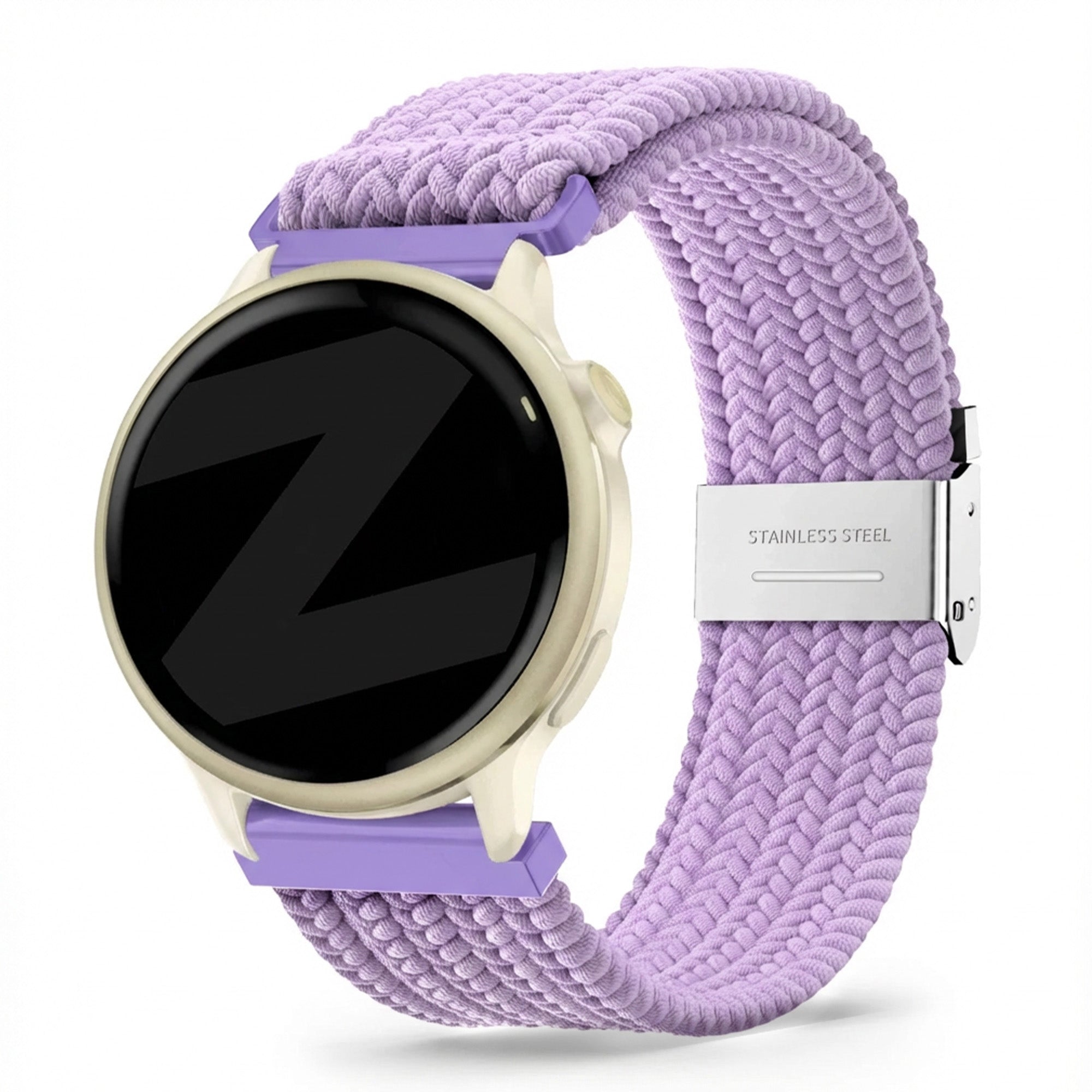 Bandz Garmin Vivoactive 6 Gewebtes Nylonarmband (Hell Lila)