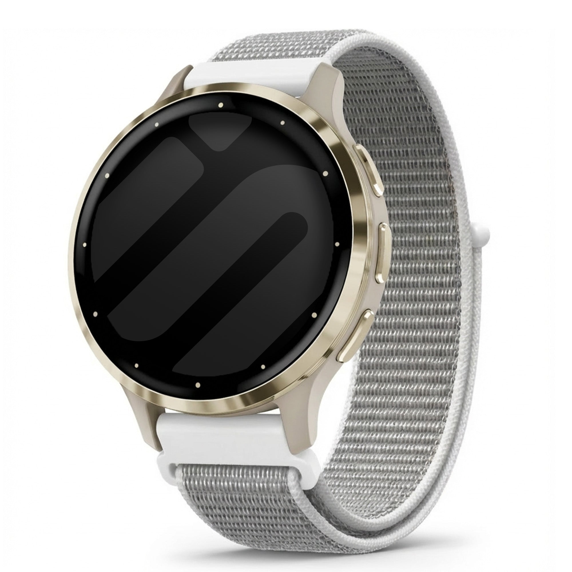 Garmin Venu 3s Nylon Armband (Muschelweiß)