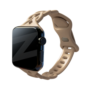 Bandz Apple Watch Silikonarmband 'Braided' (Milk Tea)