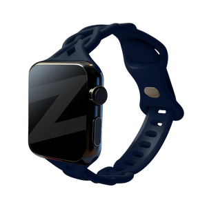 Bandz Apple Watch Silikonarmband 'Braided' (Dunkelblau)
