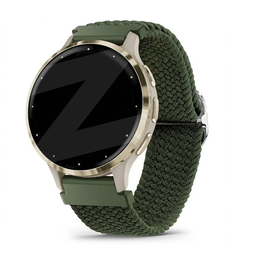 Bandz Garmin Venu 3s Adjustable Braided Strap (Green)