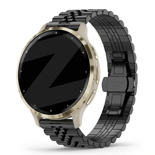 Bandz Garmin Venu 3s Steel Strap 'Jubilee' (Black)