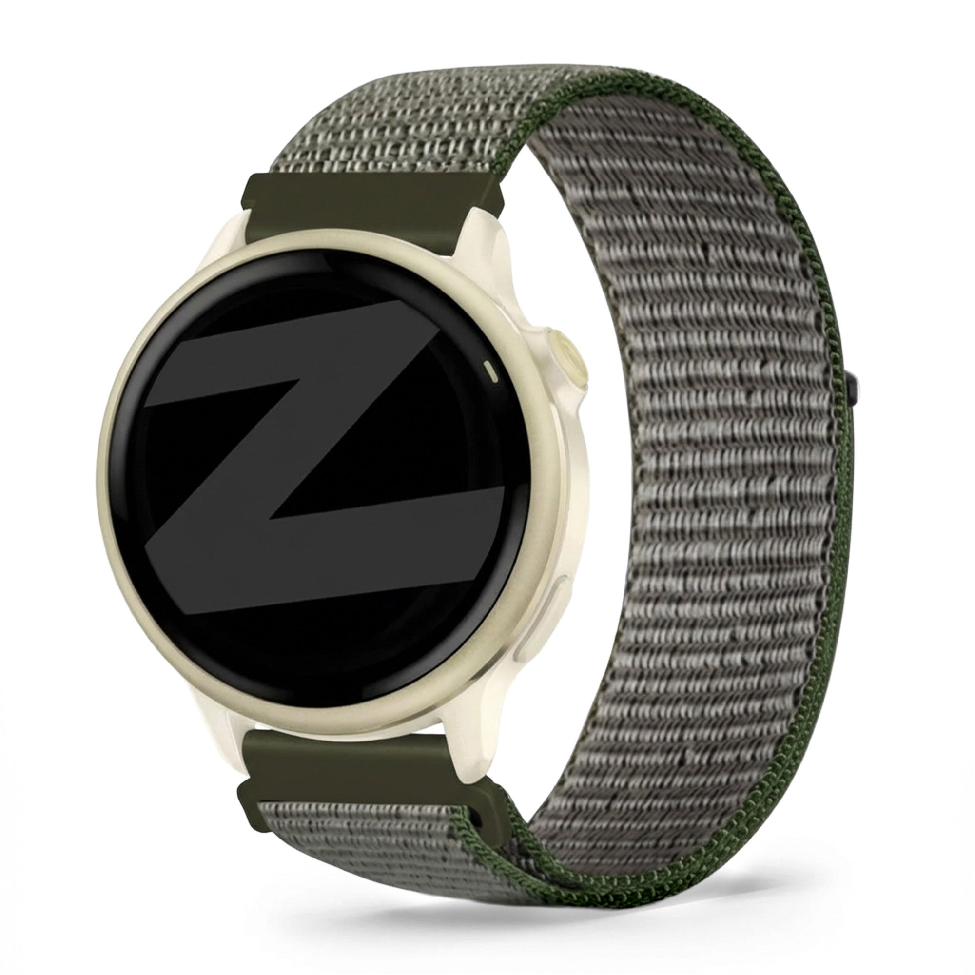 Bandz Garmin Vivoactive 6 Nylon Loop Armband (Olivgrün)