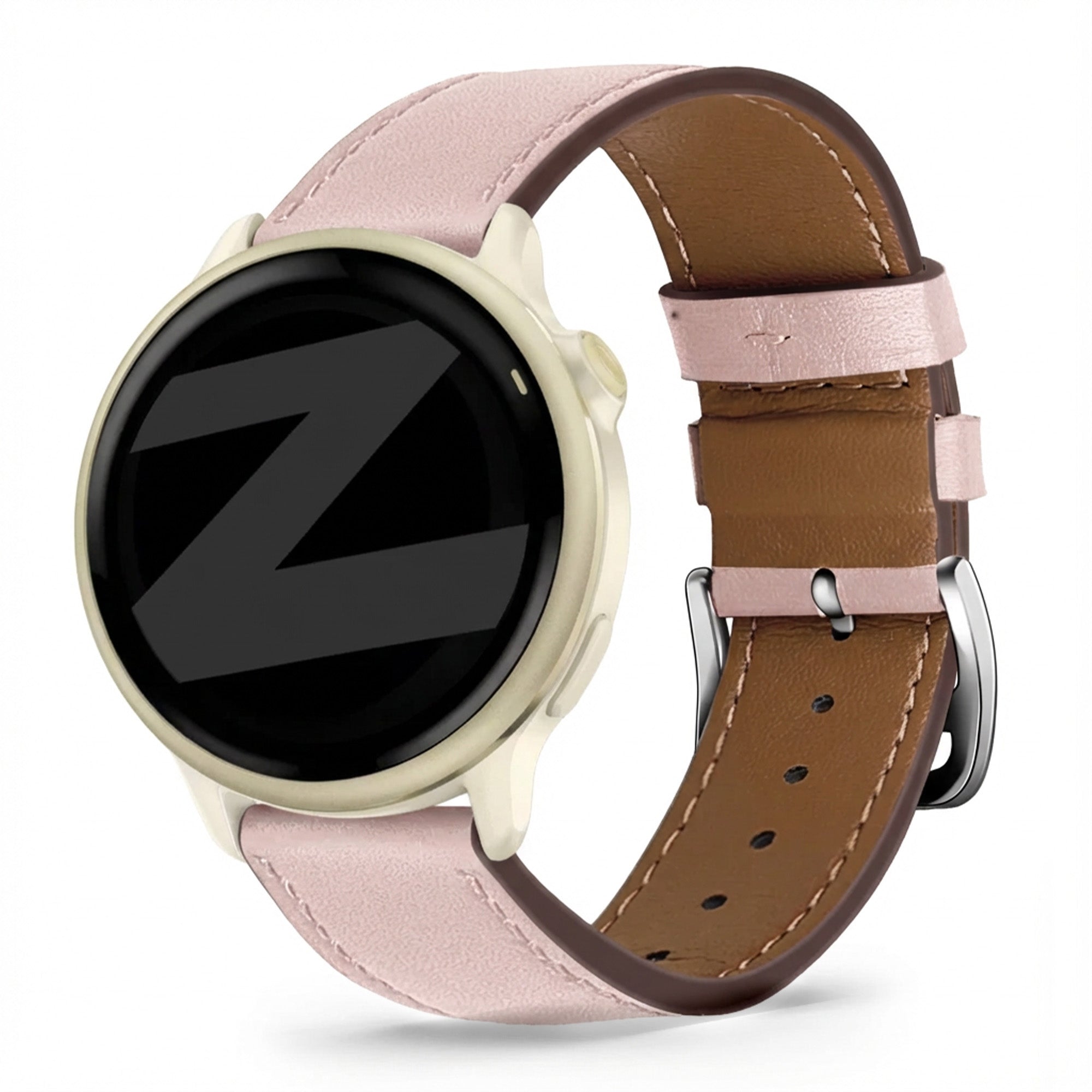 Bandz Garmin Vivoactive 6 Lederarmband 'Deluxe' (Rosa)