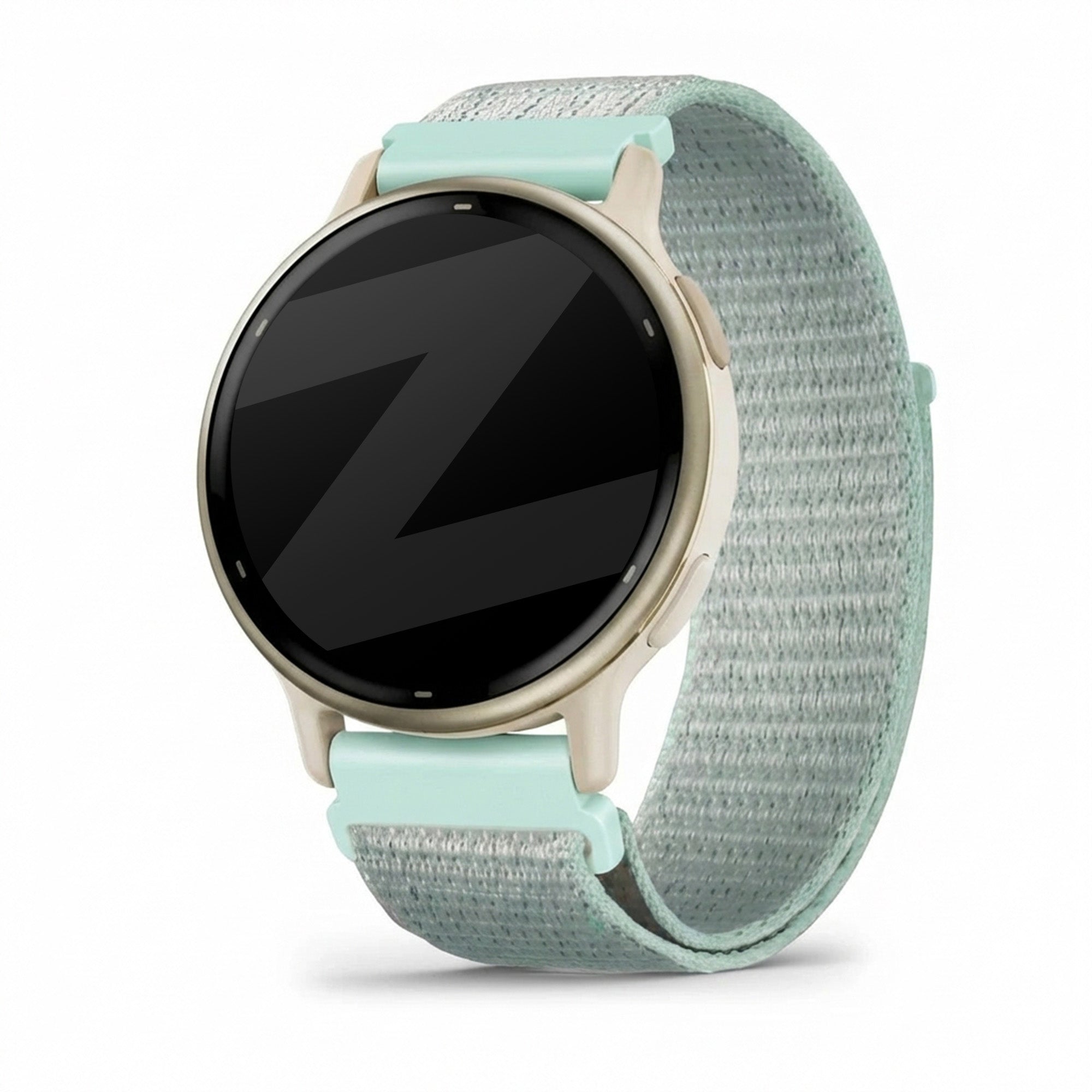 Bandz Garmin Vivoactive 5 Nylon Loop Armband (Hell Cyan)