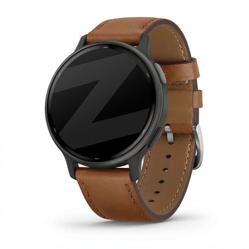 Bandz Garmin Vivoactive 5 Leather Strap 'Deluxe' (Brown)