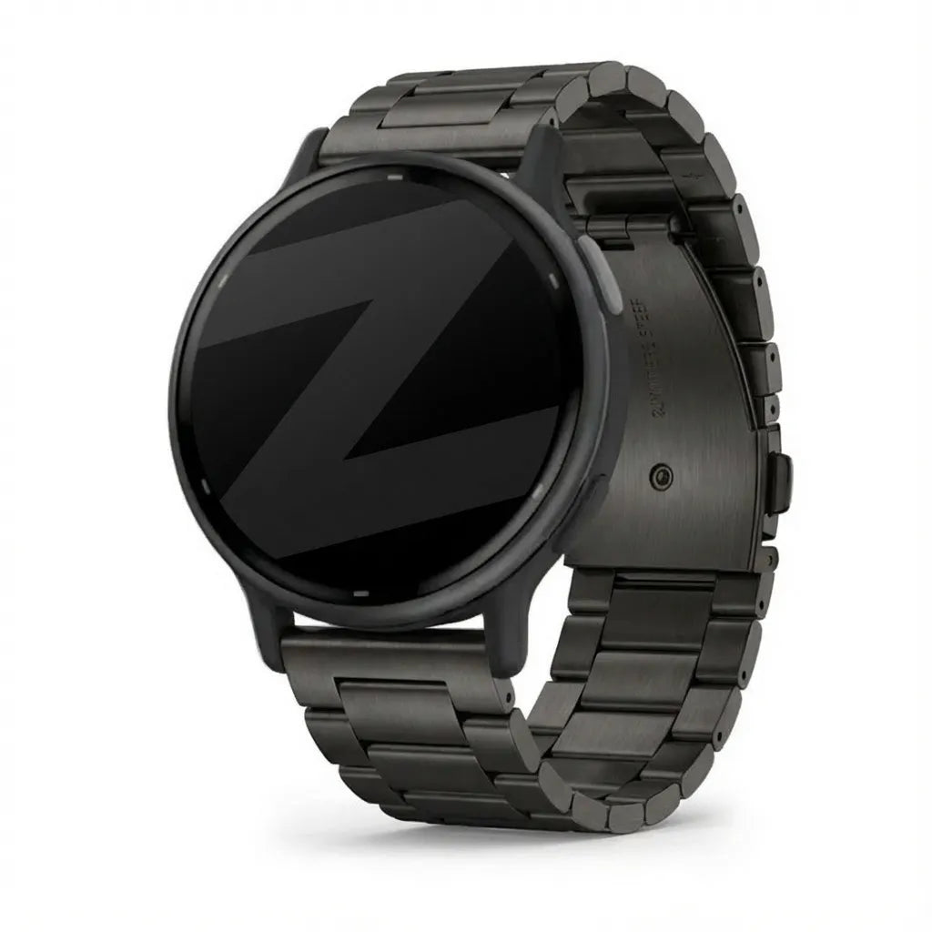 Bandz Garmin Vivoactive 5 Titanium Link Strap (Black)
