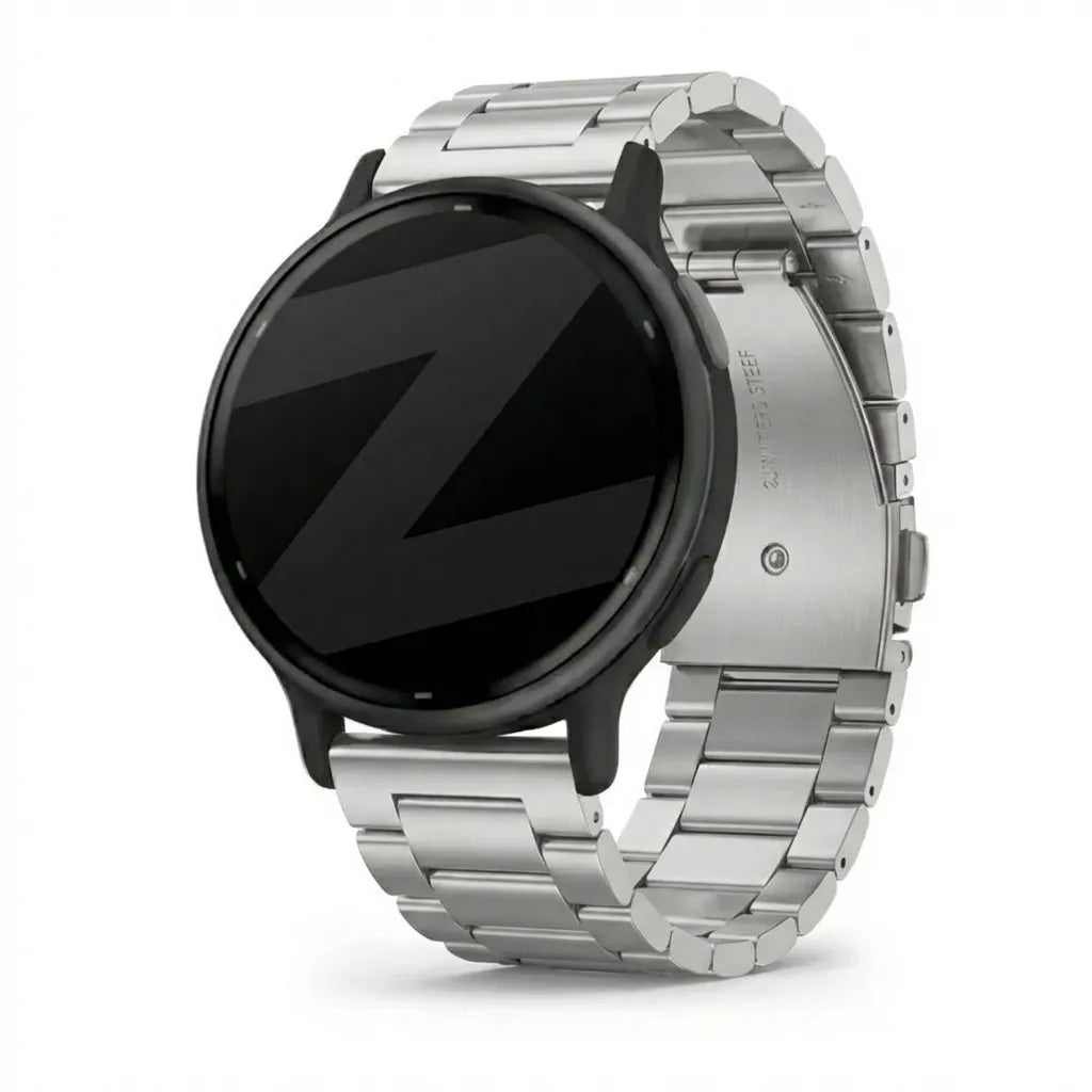 Bandz Garmin Vivoactive 5 Titan Gliederarmband (Silber)