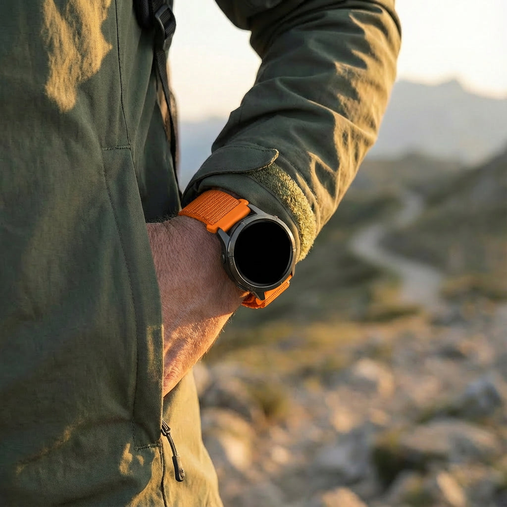 Bandz Garmin Forerunner 645 Alpine Nylon Strap (Orange)