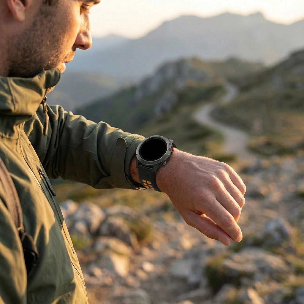 Bandz Garmin Instinct Schnalle Sportarmband (Schwarz/Orange)