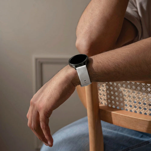 Bandz Garmin Vivomove Sport Silikonarmband 'Premium' (Weiß)